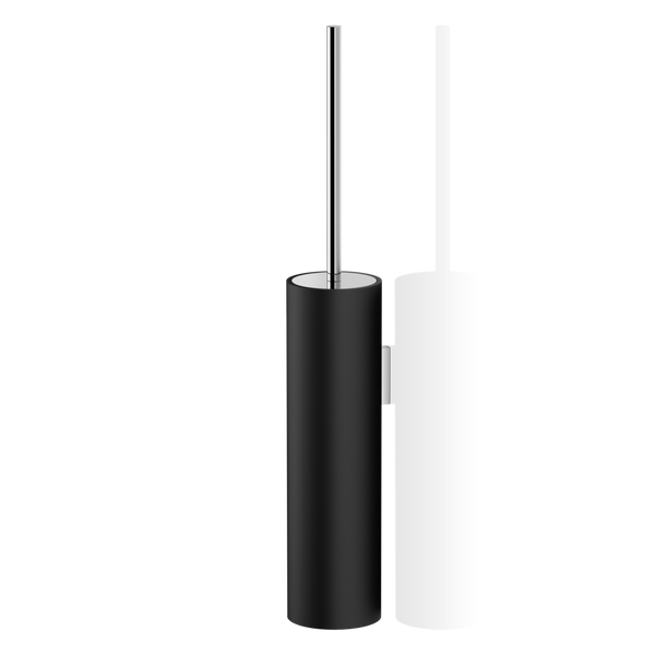 Decor Walther – Stone Toiletborstel set, Zwart / Chroom (Wandmontage)