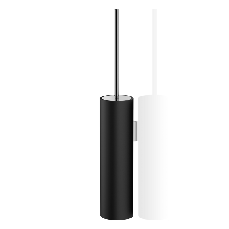 Decor Walther – Stone Toiletborstel set, Zwart / Chroom (Wandmontage)