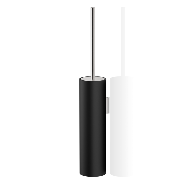 Decor Walther – Stone Toiletborstel set, Zwart Mat / RVS Mat (Wandmontage)