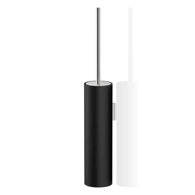 Decor Walther – Stone Toiletborstel set, Zwart Mat / RVS Mat (Wandmontage)