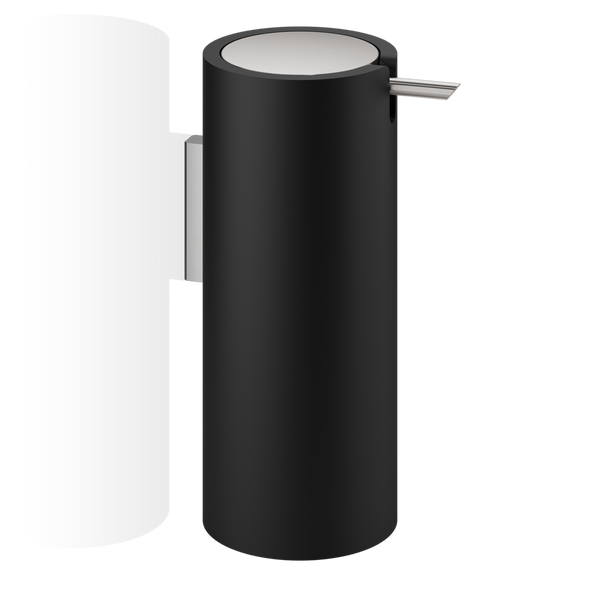 Decor Walther – Wand‐Zeepdispenser - Mat Zwart geborsteld roestvrij staal