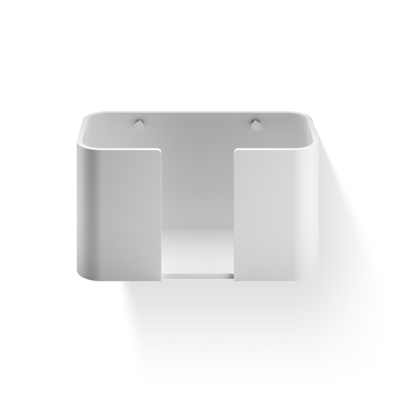 Decor Walther – Papier-/Handdoekhouder Wit, Roestvrijstaal Mat (Wandmontage)