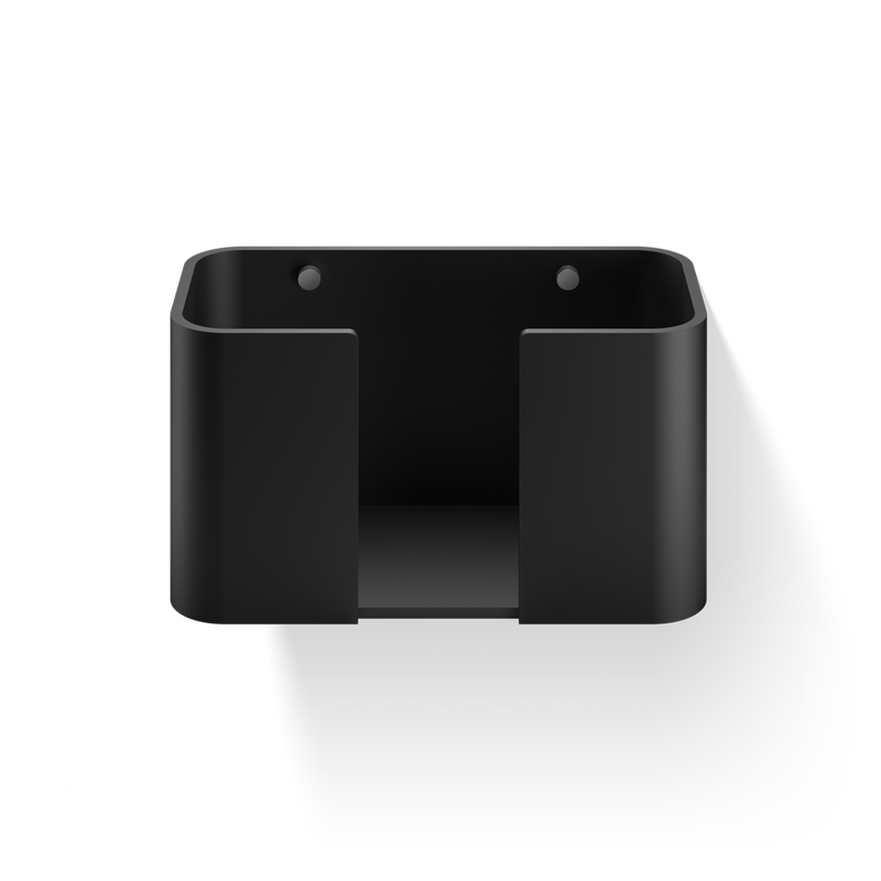 Decor Walther – Papier-/Handdoekhouder Mat Zwart, Chroom (Wandmontage)