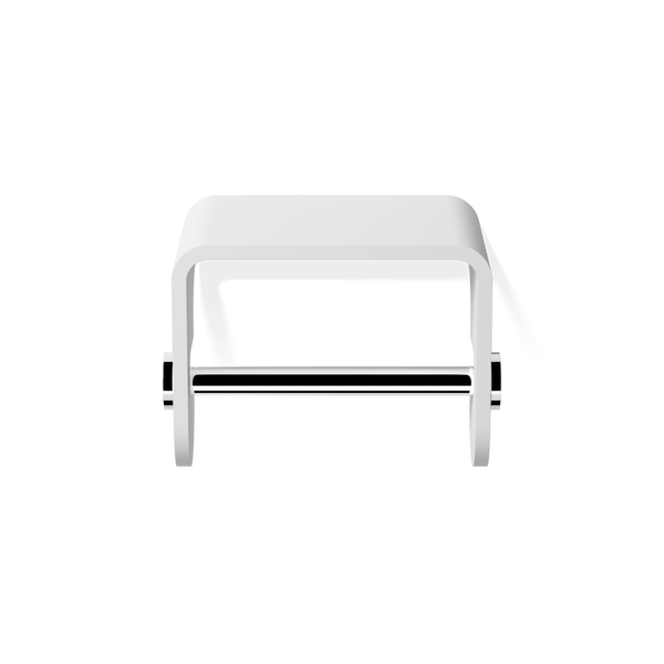 Decor Walther – Stone Toiletrolhouder Wit, Chroom (Wandmontage)