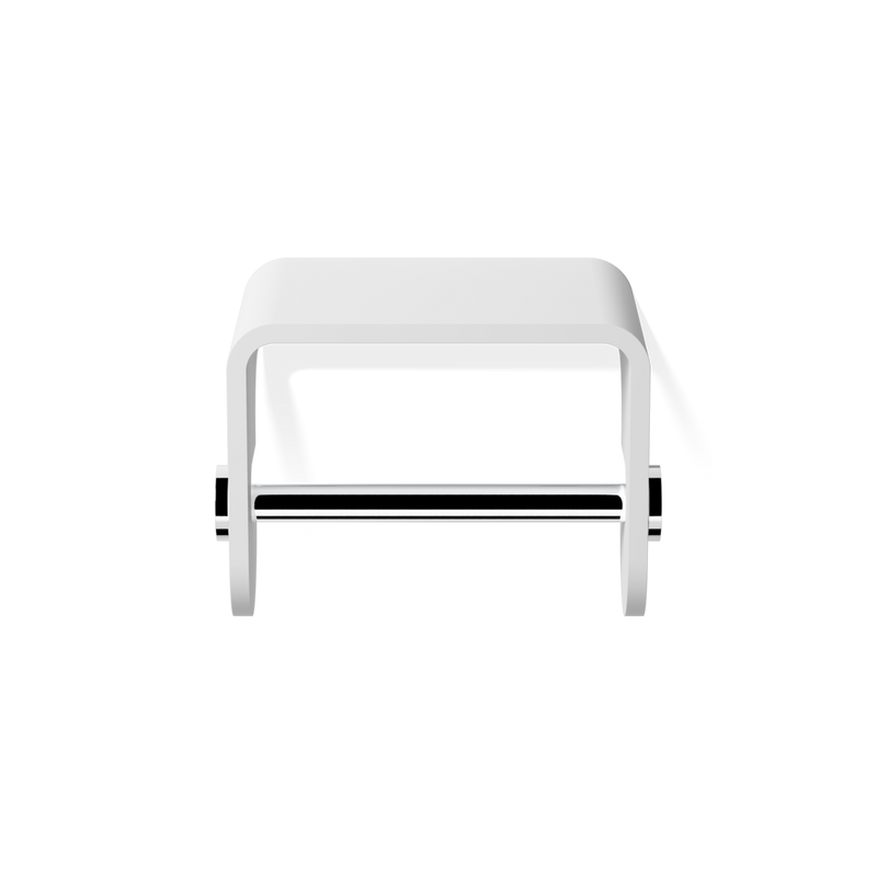 Decor Walther – Stone Toiletrolhouder Wit, Chroom (Wandmontage)