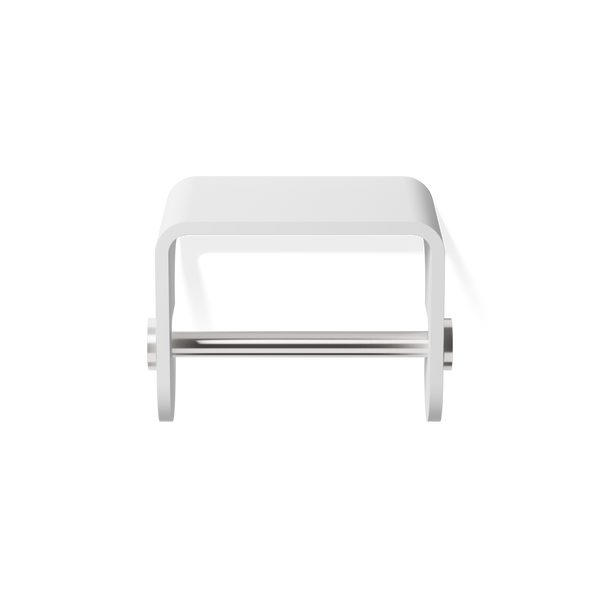 Decor Walther – Stone Toiletrolhouder Wit, RVS Mat (Wandmontage)