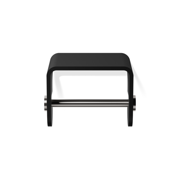 Decor Walther – Stone Toiletrolhouder Zwart, RVS Mat (Wandmontage)