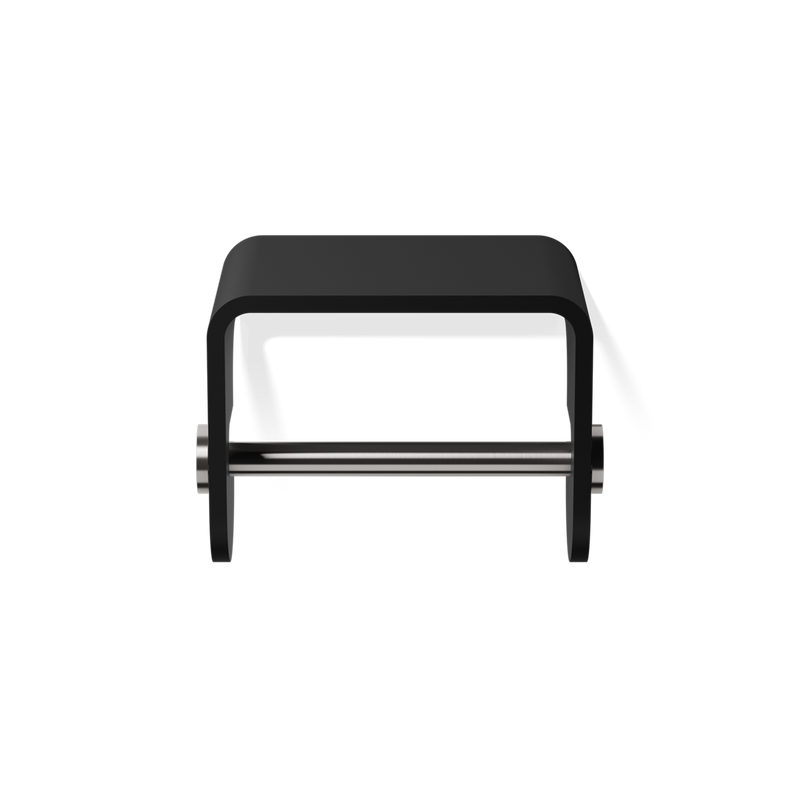 Decor Walther – Stone Toiletrolhouder Zwart, RVS Mat (Wandmontage)