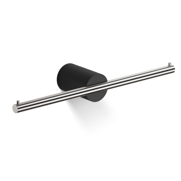 Decor Walther – Stone Toiletrolhouder Zwart, RVS Mat (Wandmontage)