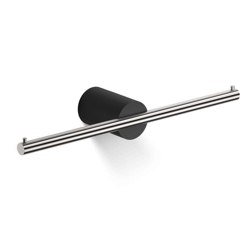 Decor Walther – Stone Toiletrolhouder Zwart, RVS Mat (Wandmontage)