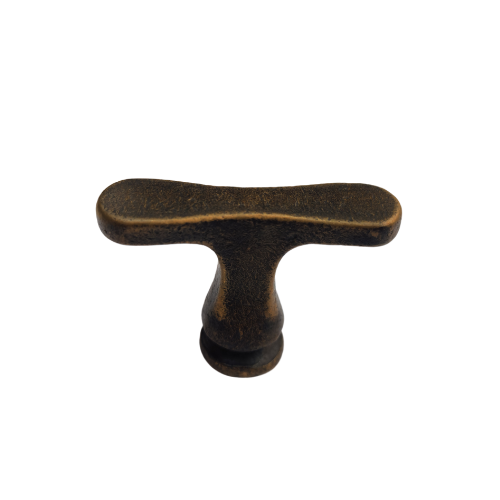 Pure deurkrukken PhT plat op rond rozet, Dark Bronze