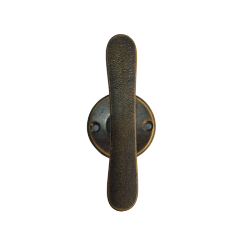 Pure deurkrukken PhT plat op rond rozet, Dark Bronze