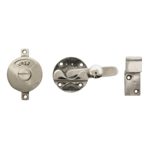 Pure V&B overslag met haak op rond rozet 50 mm mat wit brons