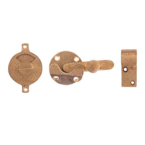 Pure V&B overslag met haak op rond rozet 50 mm ruw brons