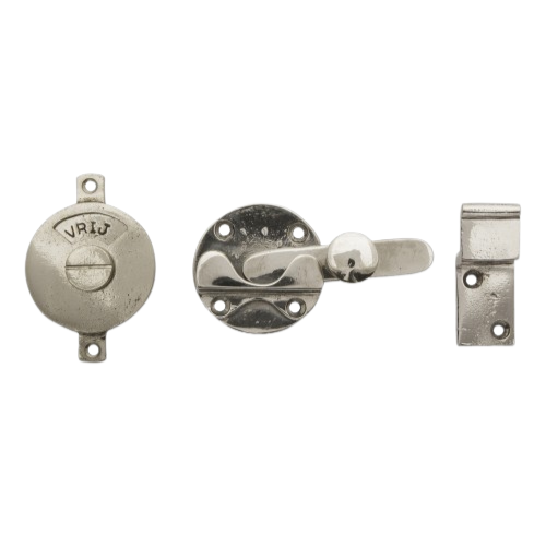 Pure V&B overslag met haak op rond rozet 50 mm, wit brons