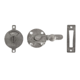 Pure V&B overslag met plaat op rond rozet 50 mm, ruw metaal