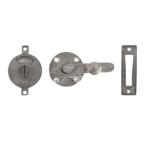 Pure V&B overslag met plaat op rond rozet 50 mm, ruw metaal