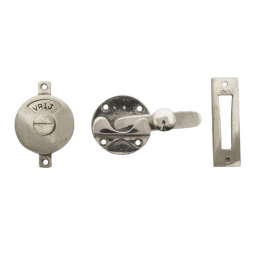 Pure V&B overslag met plaat op rond rozet 50 mm, wit brons