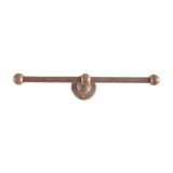 Pure WC rolhouder dubbel op rond rozet, ruw brons