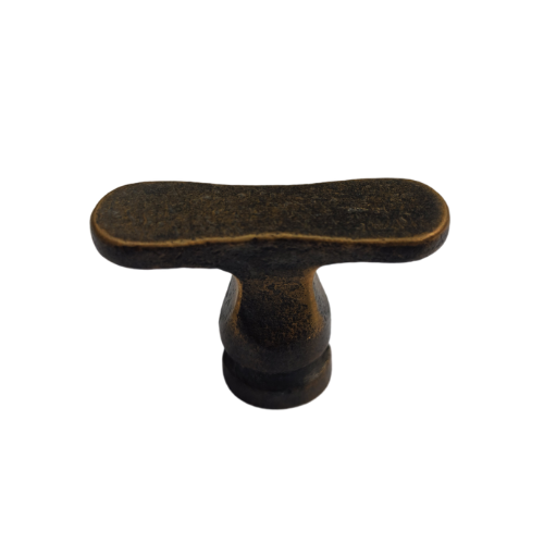 Pure meubelknop T afgerond PBU 45 mm, Dark Bronze