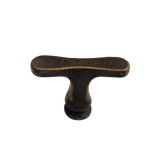 Pure meubelknop T afgerond PBU 37 mm, Dark Bronze