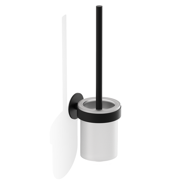 Decor Walther – Toiletborstel-Set Mat Zwart (Zelfklevend)