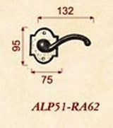 Giara deurkrukken ALP51/RA62 op rozet 95x75 mm, ver. ijzer
