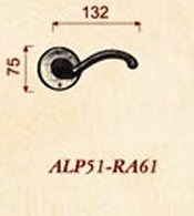 Giara deurkrukken ALP51/RA61 op rond rozet 75mm, zwart brons