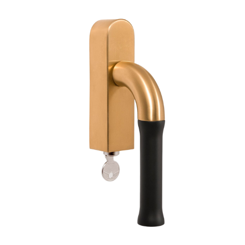 NOUR EV100-DKLOCK-O L-model raamkruk afsl., PVD goud/zw.