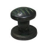 Fama voordeurknop rond PL1633, groen brons