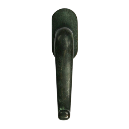 Fama raamkruk MG3103 op ovaal rozet, groen brons