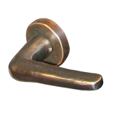 Fama deurkrukken MG3242 op rond rozet, verdonkerd brons