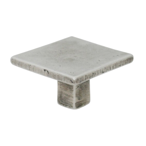 Fama meubelknop rechthoekig strak 45 x 28mm, verzil. wit br.