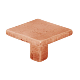 Fama meubelknop vierkant strak 35 x 25mm, natuur brons