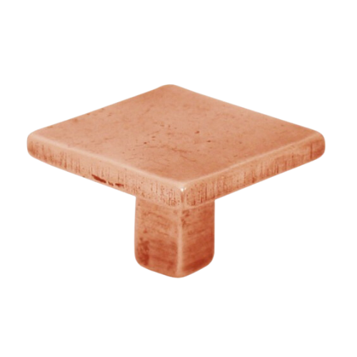 Fama meubelknop vierkant strak 35 x 25mm, natuur brons
