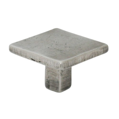 Fama meubelknop vierkant strak 35 x 25mm, verzil. wit br.