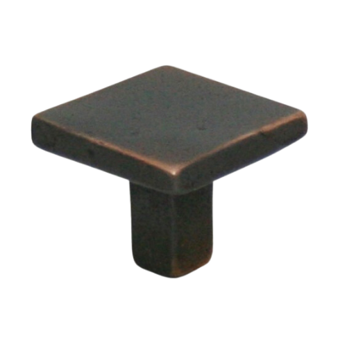 Fama meubelknop rechthoekig strak 25 x 22mm, verdonk. brons