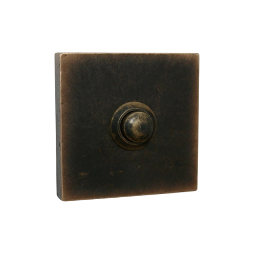 Fama beldrukker vierkant UD152, verdonkerd brons