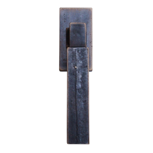 Fama raamkruk MG2093 op rechthoekig rozet, verdonkerd brons