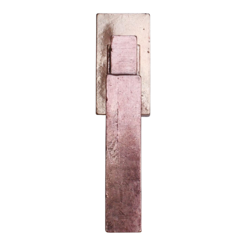 Fama raamkruk MG2093 op rechthoekig rozet, natuur brons