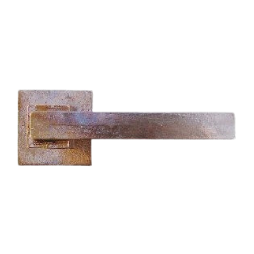 Fama deurkrukken MG2032 op vierkant rozet, natuur brons