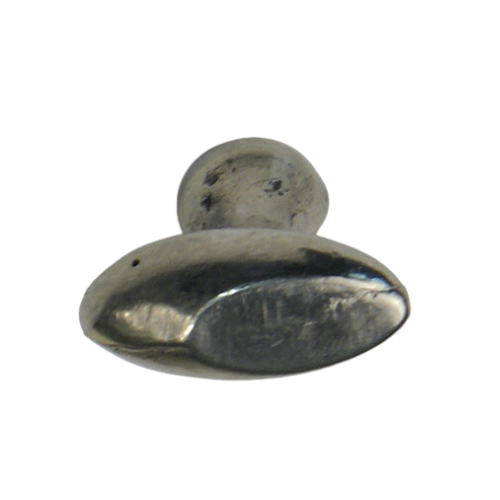 Fama meubelknop PM1581 ovaal 28 mm, verzilverd wit brons