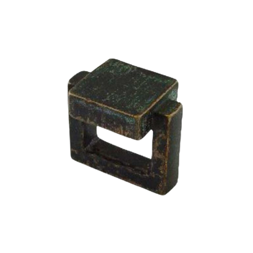 Fama meubelknop PM1471-25 vierkant 25 mm, groen brons