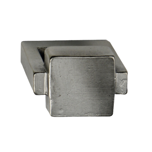 Fama meubelknop PM1471-25 vierkant 25 mm, verzilv. wit brons