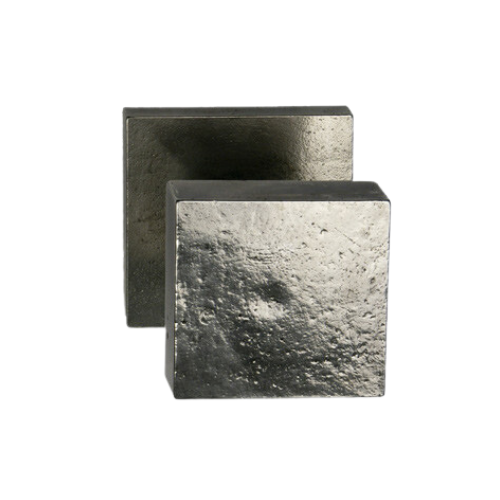 Fama voordeurknop PL1623 vierkant 70 x 70mm, verzi.wit brons