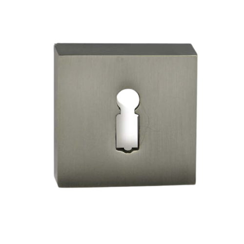 Bauhaus sleutelrozet vierkant verdekt 50 mm, nikkel mat