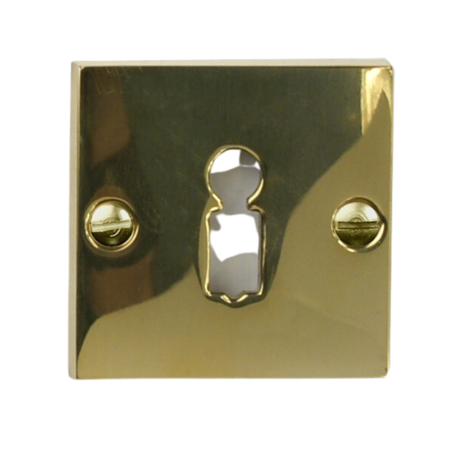 Bauhaus sleutelrozet vierkant verdekt 50 mm, mess. ongelakt