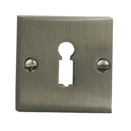 Bauhaus sleutelrozet vierkant 50 mm, nikkel mat