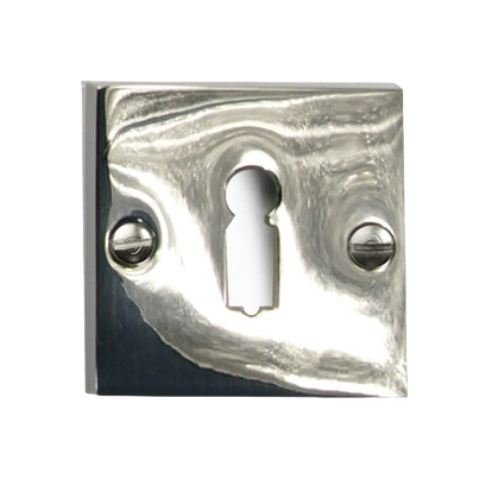 Bauhaus sleutelrozet vierkant 50 mm, nikkel glans