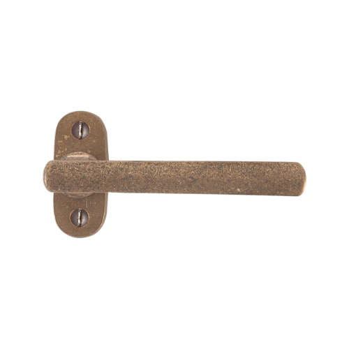 Pure deurkrukken Ph1920 op ovaal smal rozet, ruw brons